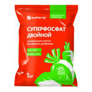 Удобрение СУПЕРФОСФАТ ДВОЙНОЙ азот-фосфорное Пермь 1кг/25/1000