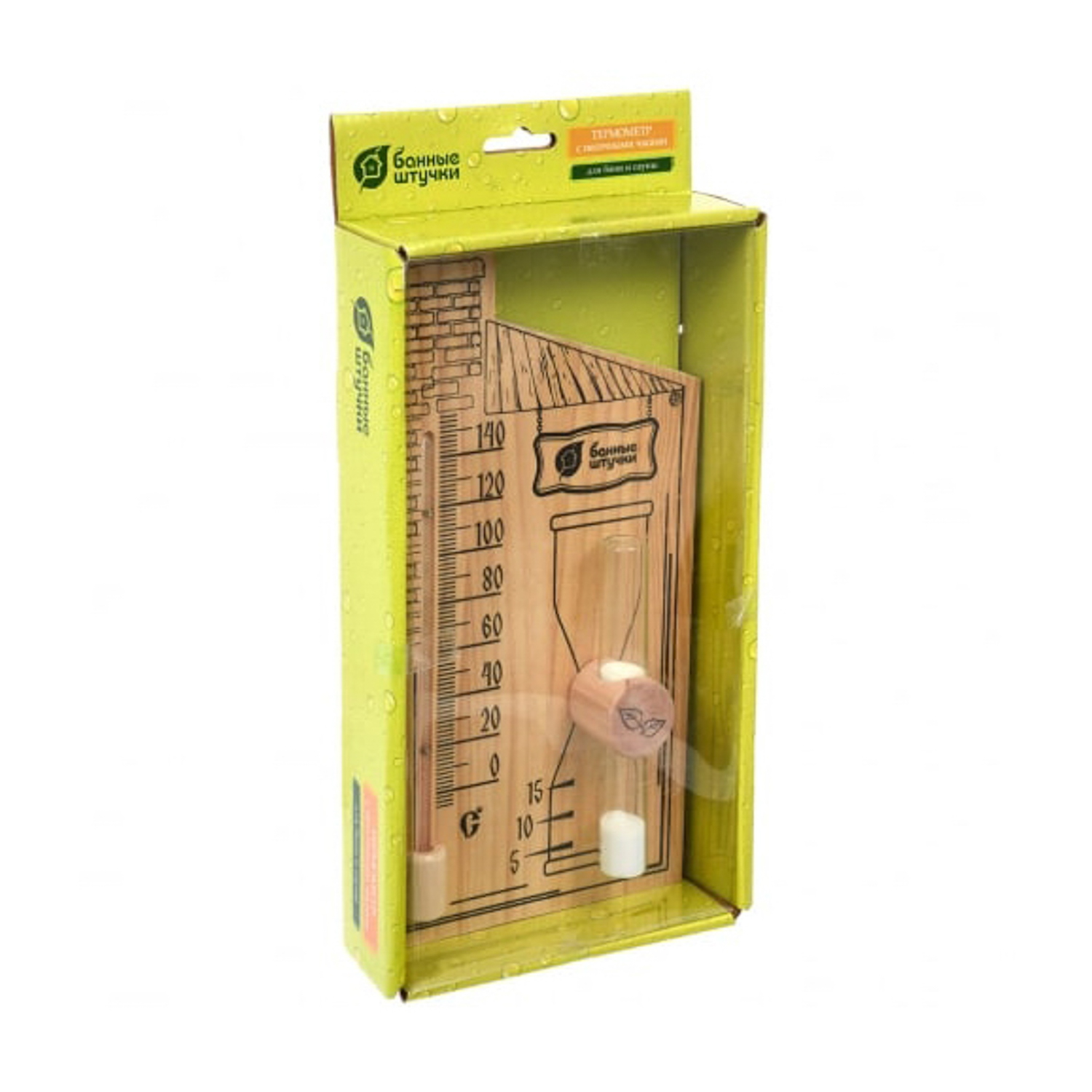 Термометр с песочными часами, 27,8х14х5,3 см, для бани и сауны "Банные штучки"/ 4
