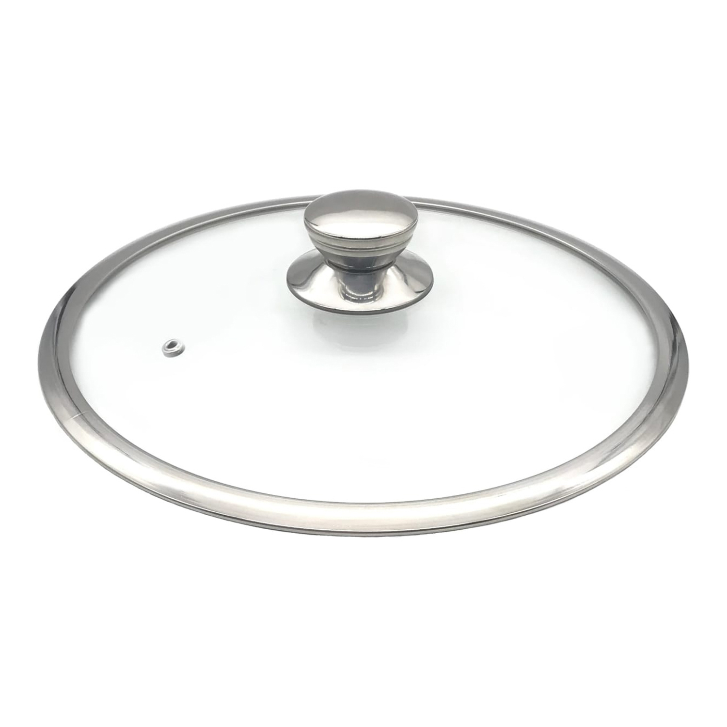 Крышка д/сковороды, кастрюли Стекл. с шир.нерж.ободом,с пароотв. d24см Нерж.р. KC-T24110/N Jarko*1/7