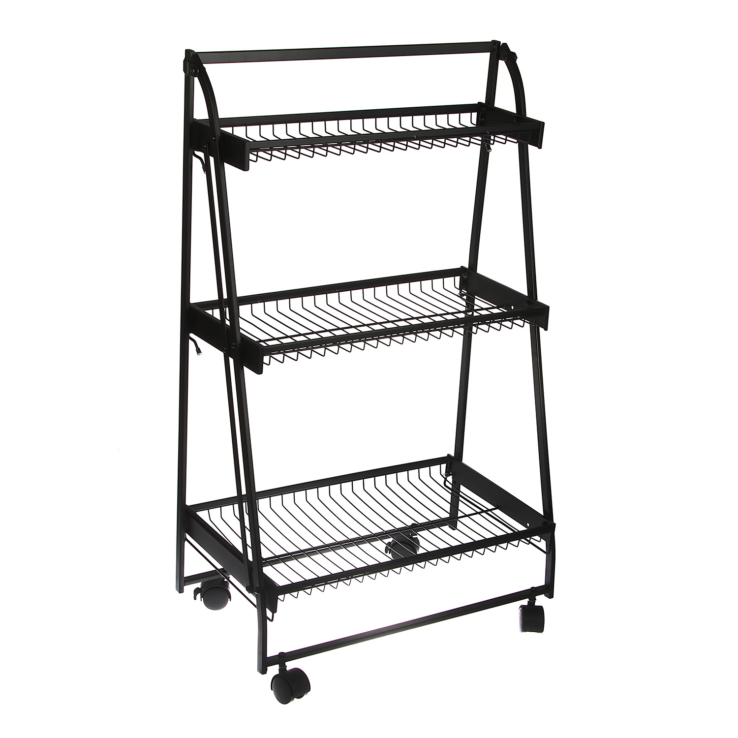 Полка напольная Zenfort 3-ярусная черная "AE-3550A3" 101208 *1 Полка напольная Zenfort 3-ярусная черная "AE-3550A3" 101208 *1