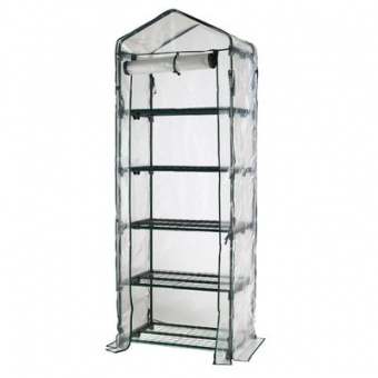 Парник Урожайная сотка 0.48х1.93 м, 5 полок, чехол-укрытие 150 мкм