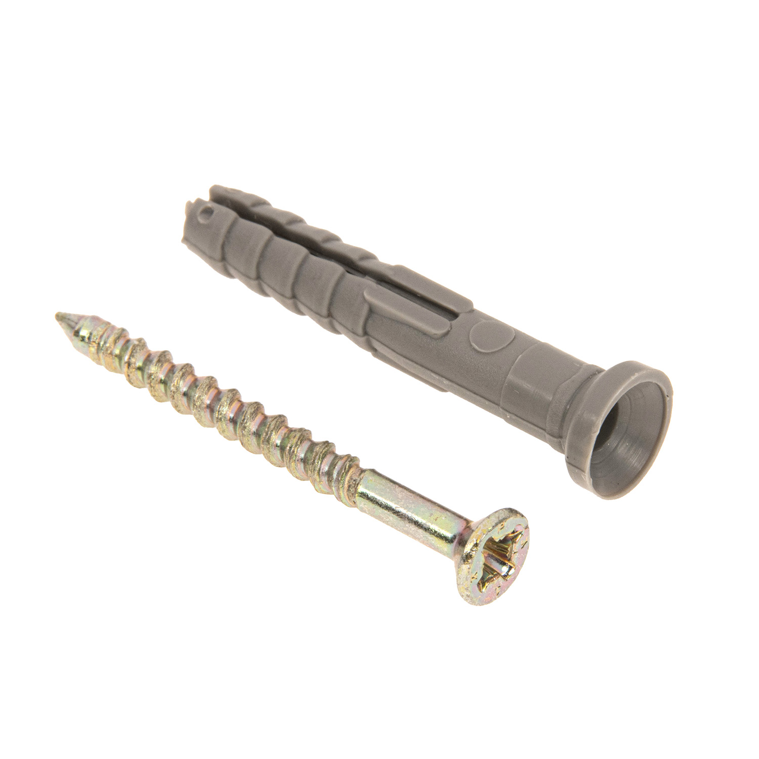 Дюбель с шурупом 6х40 мм BROZEX, оцинкованная сталь, 10 шт.