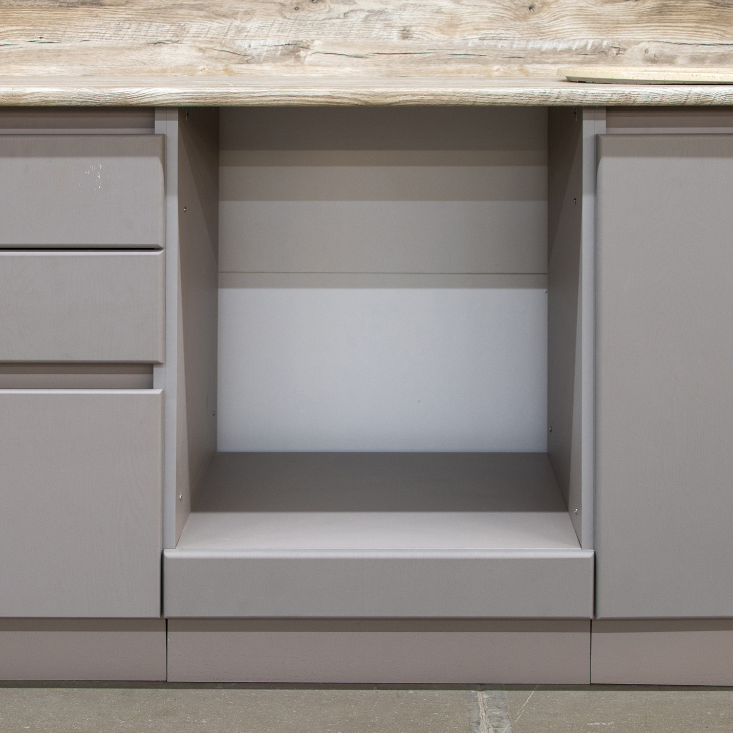 Шкаф напольный 600х850х600 мм BROZEX-WOOD Эрика, для духового шкафа, грейдж / ясень грей софт