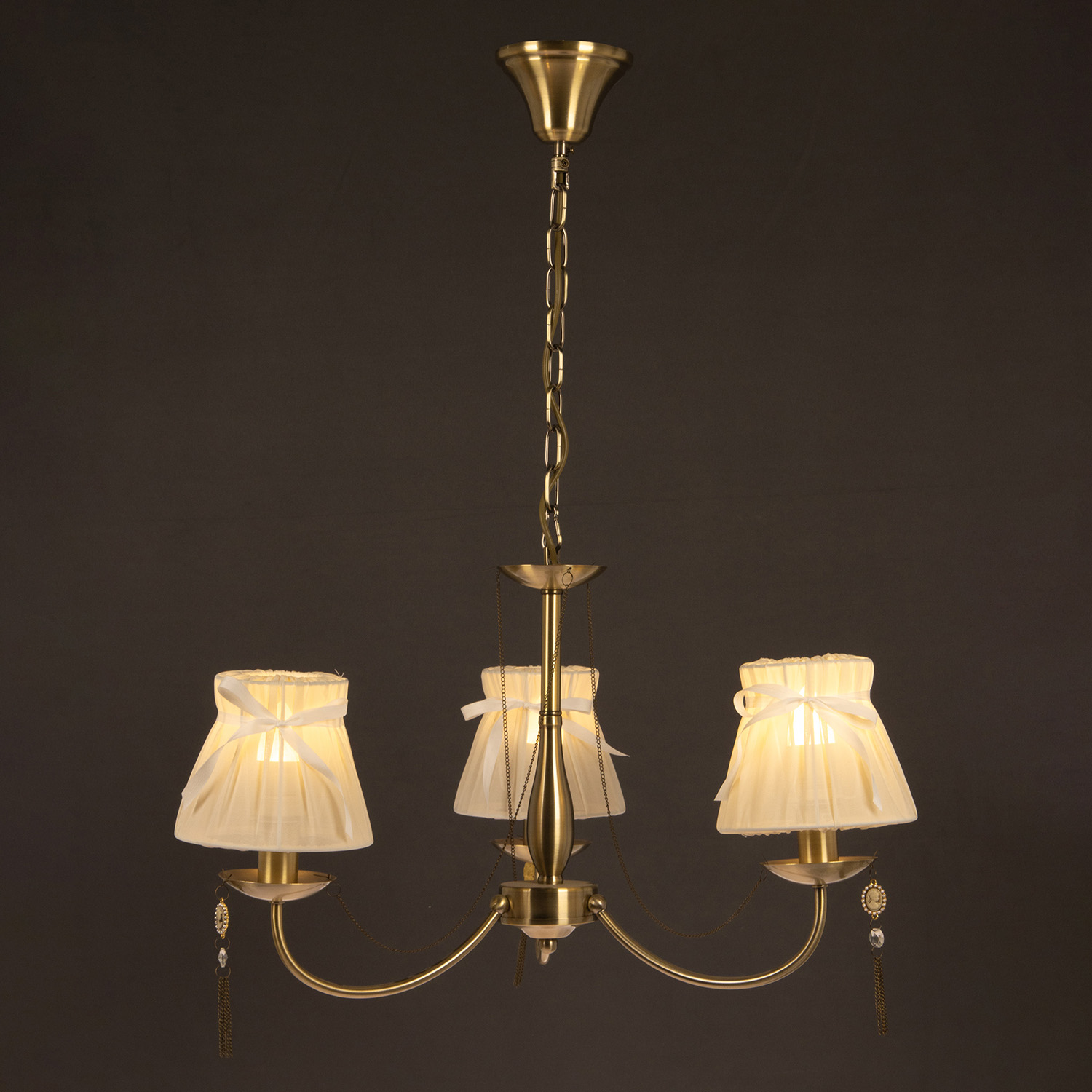 Люстра IL0023-3PSQ-24 AB CASTOR 40Вт Е14 S=18м2  *1