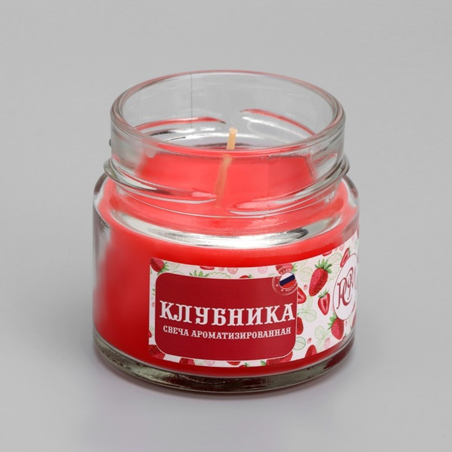 Свеча в банке ароматизированная "Клубника" 50гр, время горения 13ч 3654469 Свеча в банке ароматизированная "Клубника" 50гр, время горения 13ч 3654469