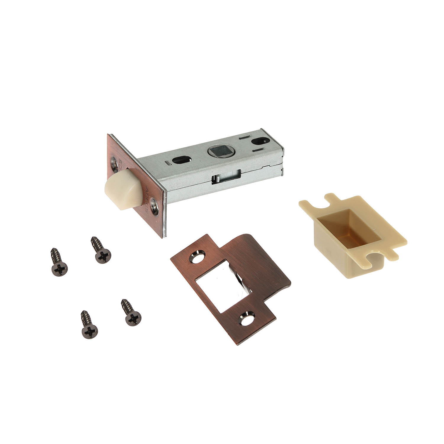 яяяЗащелка врезная п/ручку МЕДЬ БЕСШУМНАЯ 5400-Р-AC Апекс *1/18/72