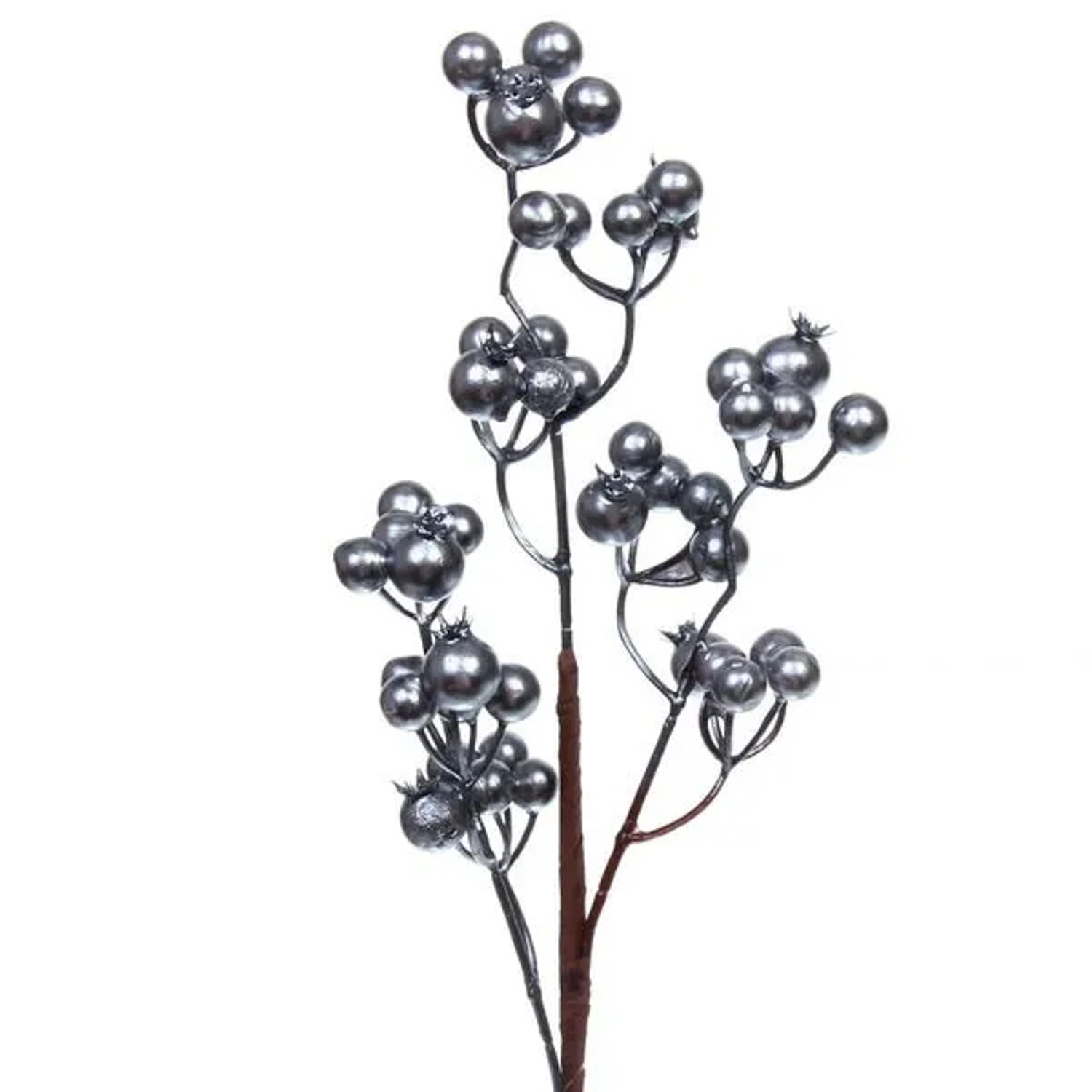 Ветка декоративная "Сказочная ягода" 60 см, Чёрный жемчуг