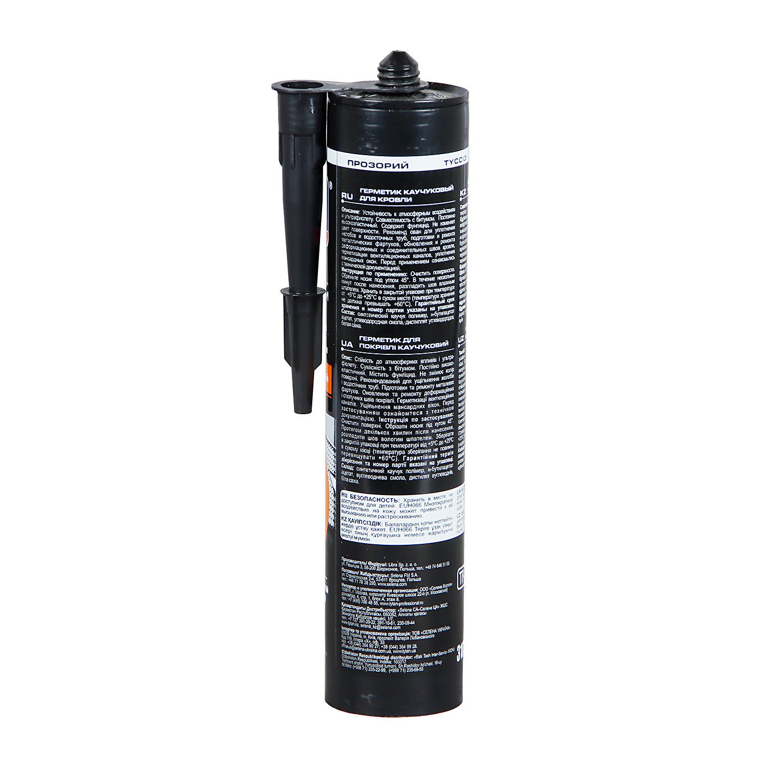 Герметик кровельный 310 мл TYTAN, каучуковый, черный