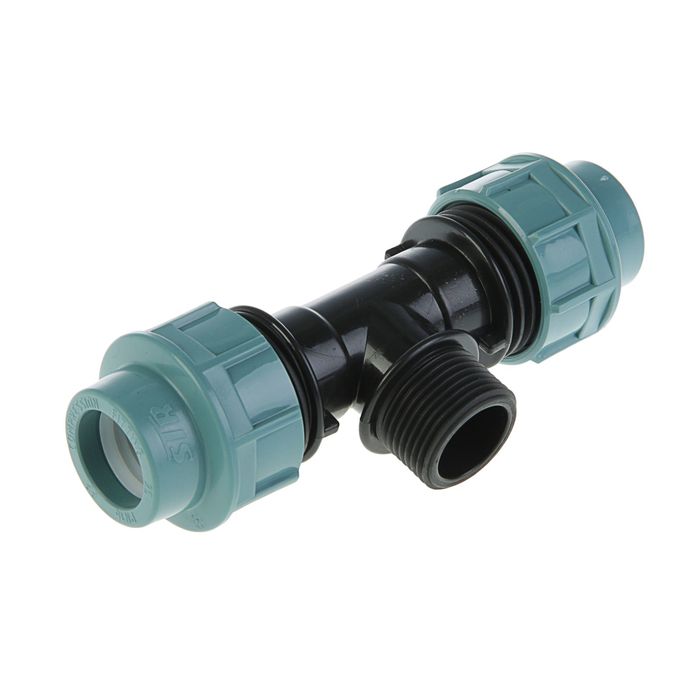 Тройник ПНД компрессия Ø 32х1"х32 наруж. резьба *1/75