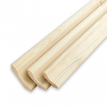 Плинтус 2.2 м, 50 мм, сращенный, бессучковый, гладкий