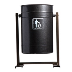 Урна для мусора металл. уличная опрокидыв. 26л круглая, ножки-профиль Серебр.Антик *1