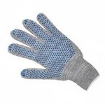 Перчатки ХБ с ПВХ точ 10кл (5 нитей) 45гр серые (графит)   *10/250/400