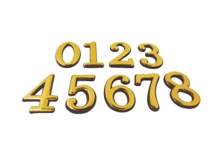 яяяНомер квартирный пластмассовый золото №3 *10/150
