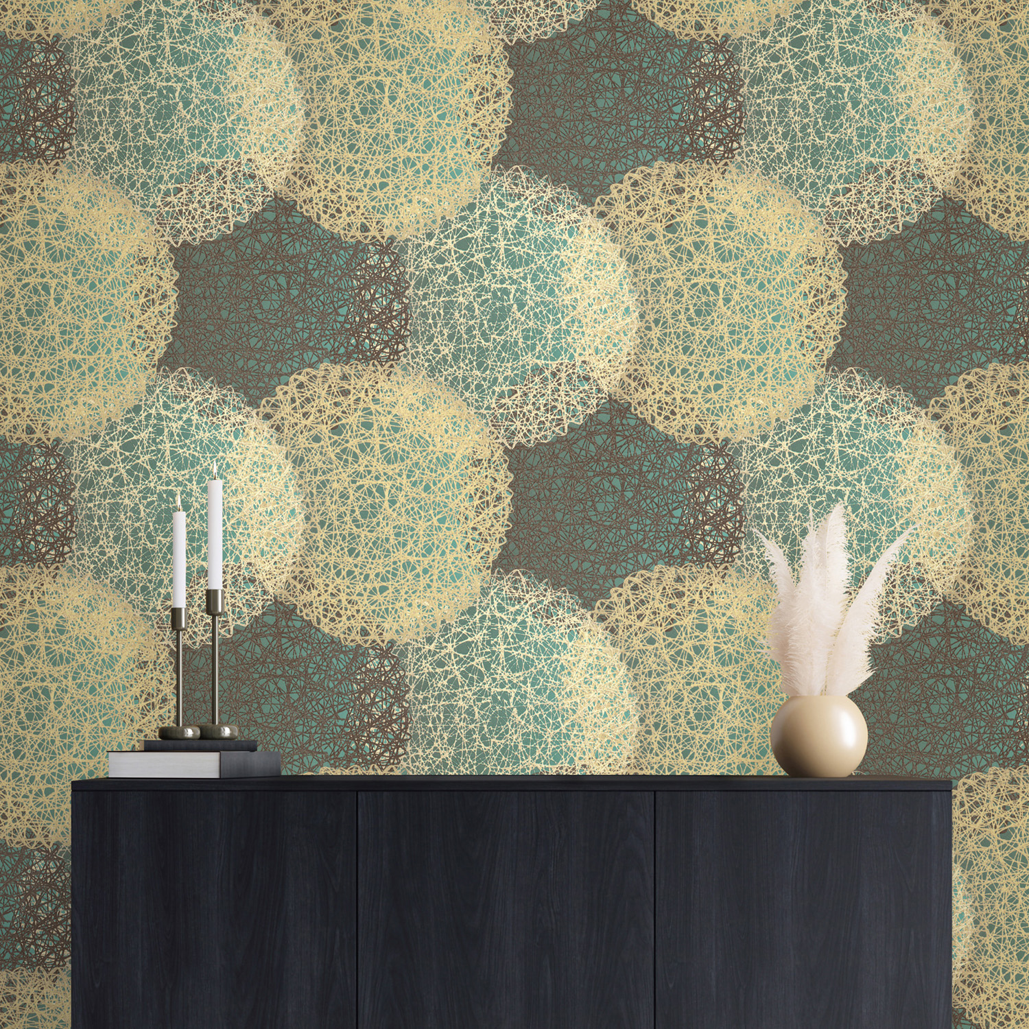 Обои  флиз ED Monte Solaro Samui 2 (зел.) 9317-04  10.05х1.06м  *6