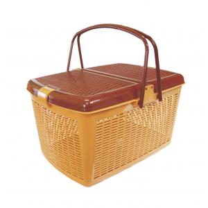 Корзина для пикника пластм. 450х300х240 Св-Коричневый М1539 (ЗПИ "Альтернатива") *1/6 Корзина для пикника пластм. 450х300х240 Св-Коричневый М1539 (ЗПИ "Альтернатива") *1/6