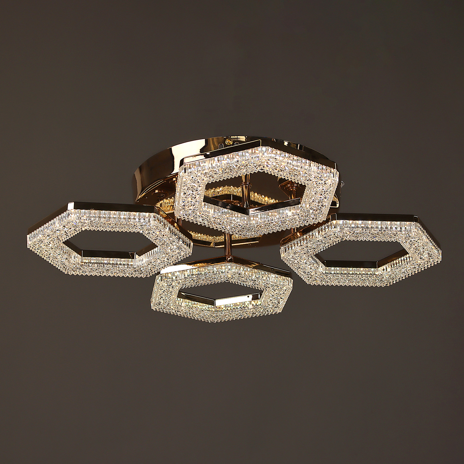 Люстра YH1234/4 FGD 4*48W LED 3000-6500К (d-500; h-100) пульт VERNER LIGHTING *1