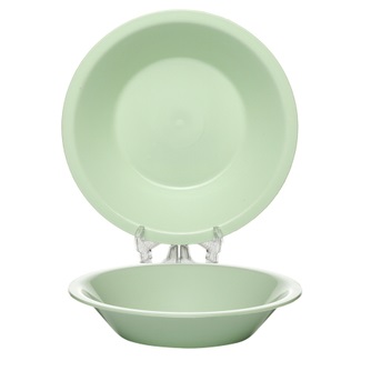 Тарелка пластм. глубокая д.185мм Салатный глянц. арт.wtc-802 ("Новороссийск")  *1/50