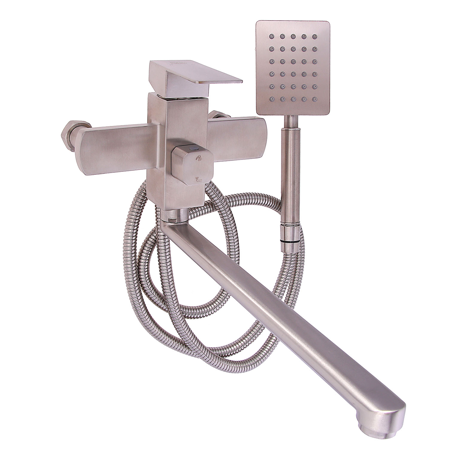 Смеситель универсальный "Potato" плоский излив с переключ. душа, нерж. сталь P22304S *1/10 Смеситель универсальный "Potato" плоский излив с переключ. душа, нерж. сталь P22304S *1/10