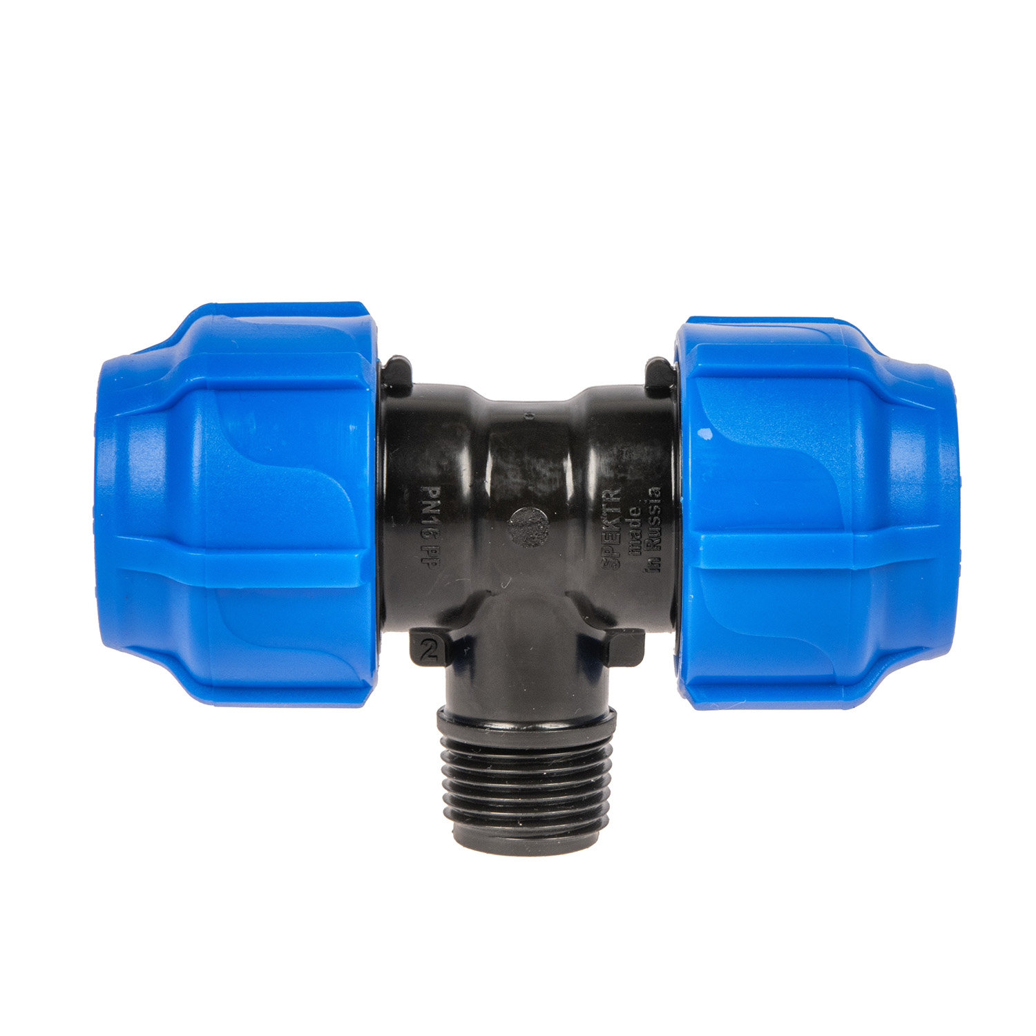 Тройник ПНД компрессия Ø 25х1/2"х25 наруж. резьба *1/80