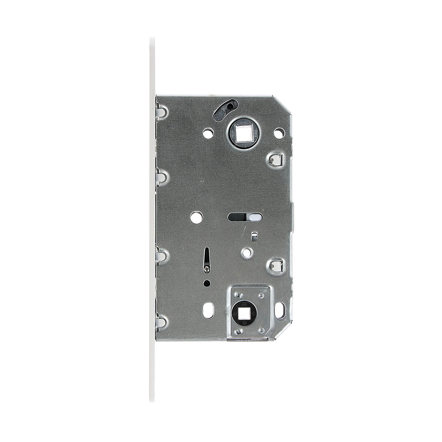 Защелка врезная п/ручку и фиксатор БЕЛЫЙ матовый БЕСШУМНАЯ 5300-MC-WC-WM Code Deco *1/40