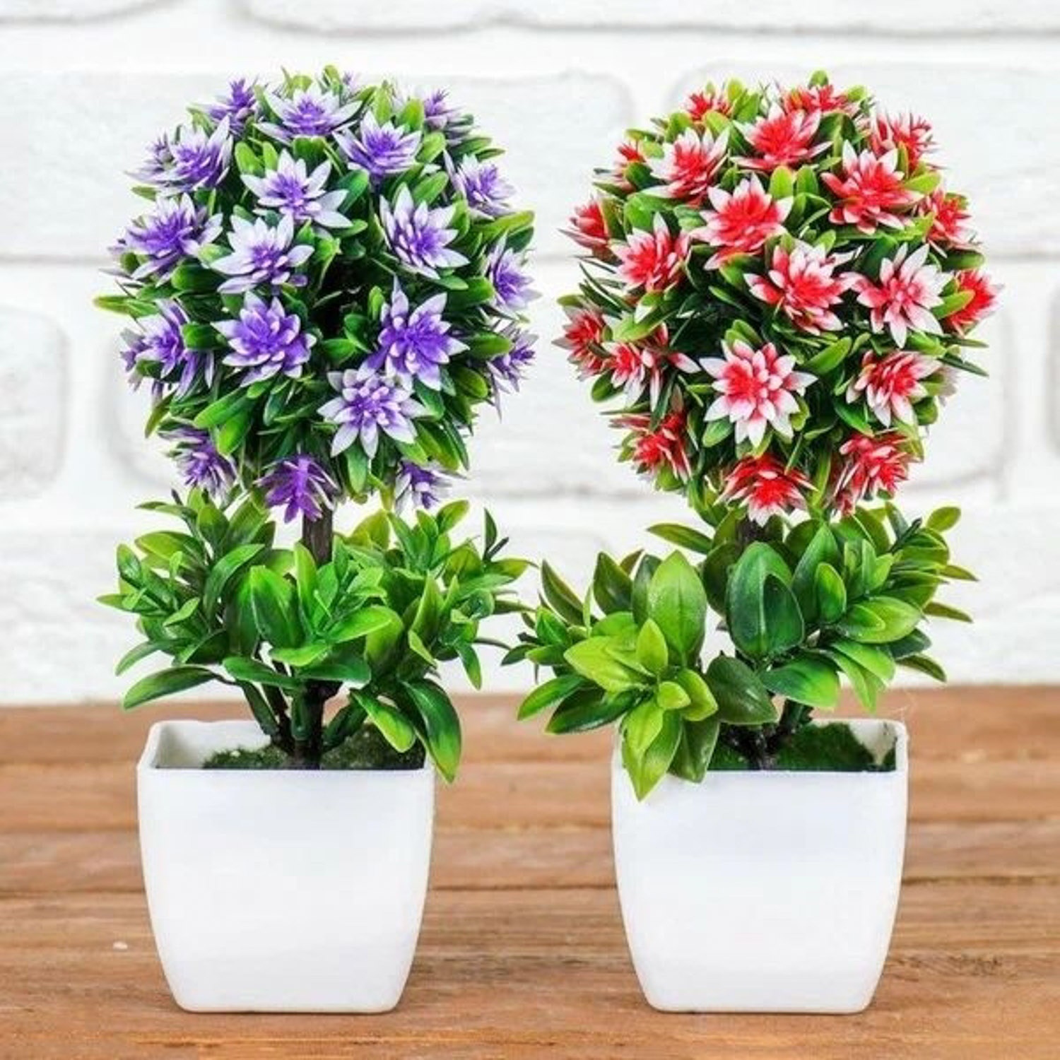 Бонсай "Деревце с цветами в зелени" 7*21 см, микс   3792272