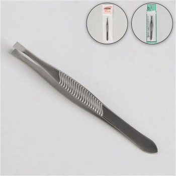 Пинцет №1 узкий прямой 8,5см сереб.пакет QF 1271207