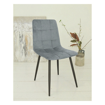 Кресло РУБИ  велюр 440x400xh950 КОНФЕТТИ СИЛЬВЕР+металл.каркас ДИАМЕТР трубы 25 мм ЧЕРНЫЙ *4