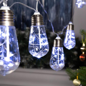 Гирлянда «Нить» Luazon Lighting, 3 м, 8 режимов, белый, лампочки, 80 LED, IP20, 220 В Гирлянда «Нить» Luazon Lighting, 3 м, 8 режимов, белый, лампочки, 80 LED, IP20, 220 В