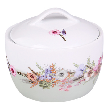 Сахарница форфоровая ДОМЕНИК "Цветочная корона" 250мл