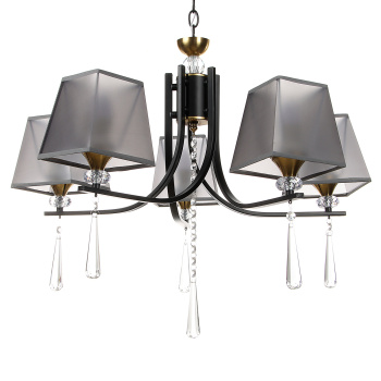 Люстра NH6444/5 BK+COP 5*40W E27 220V (d-630; h-515/770) VERNER LIGHTING *1