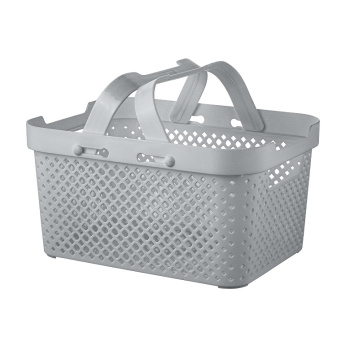 Корзина для хранения пластм. "Stockholm" 429х342х370мм Серый шторм PT500310025 "Plast Team" *1/5