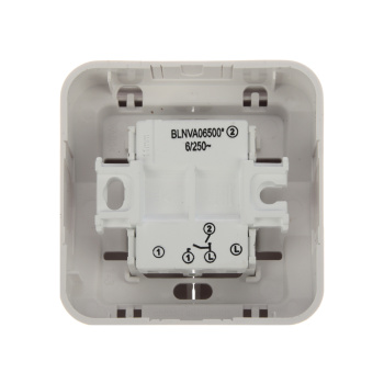 Выключатель "BLANCA" ОП 2кл. белый 6А 250В (изол.пласт.) BLNVА065001  *15/90