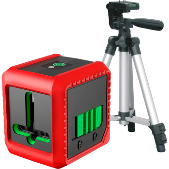 Нивелир лазерный диапазон 10м точность±0,5мм луч зеленый 2шт батареяААА+штати аналогКЮ113 CONDTROL*1