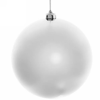 Новогодний шар "Глянец", диаметр 25 см, серебро