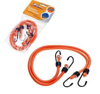 Резинка, набор 2 шт, 60 см, d=8 мм, металлические крючки 1355622