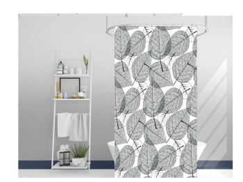 Штора для ванной "Aquadomer" п/эстер 180*180см с кольцами XT-064 *1/25