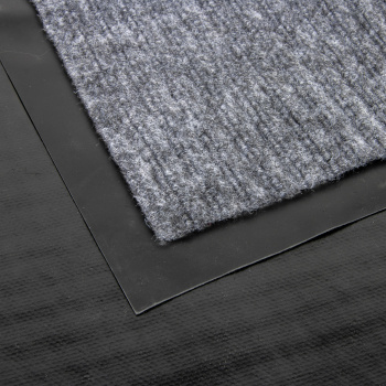 Коврик влаговпитывающий 90*120 см ребристый серый "KOVROFF" (арт.20402)  *1/6 (ОП18)