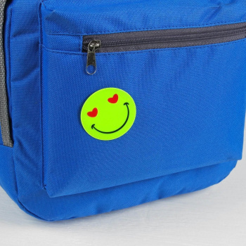 Светоотражающая наклейка смайлик d5см (4шт на листе цена за лист)  жёлтый АУ 1528886