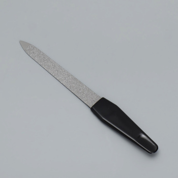 Пилка металл пластик ручка чёрн 12(±0,5)см пакет QF 267599