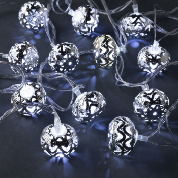 Гирлянда «Нить» Luazon Lighting, 4 м, 8 режимов, белый, шарики, 20 LED, IP20, 220 В Гирлянда «Нить» Luazon Lighting, 4 м, 8 режимов, белый, шарики, 20 LED, IP20, 220 В