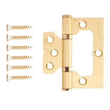 Петля без врезки 75*63*2,5мм ЗОЛОТО G (комплект 2шт.) AVERS *1/12/72