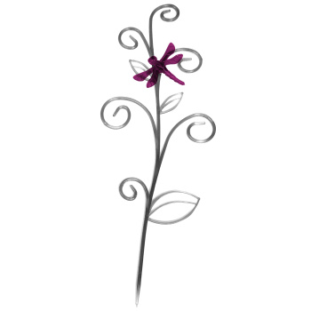 Опора-держатель д/растений пластм. "Стрекоза на ветке" фиол/розовый dr 11-2 Tek.A.Tek*10/100