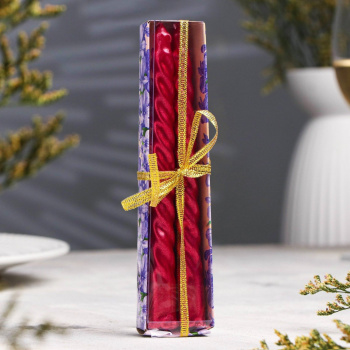 Набор свечей витых, 1,5х 15 см, 2 штуки, рубиновый металлик 3609891