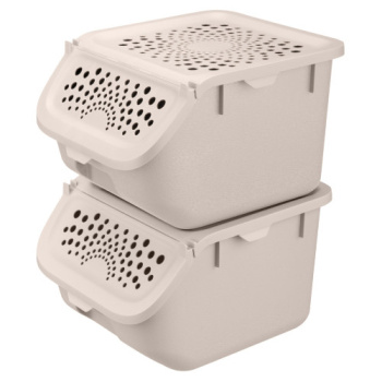 Контейнер д/овощей пластм. 7,8л 275Х240Х175мм Св.-Бежевый арт.434293034 ("Бытпласт") *1/6