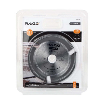 Диск пильный для УШМ по дереву 115 мм RAGE by VIRA