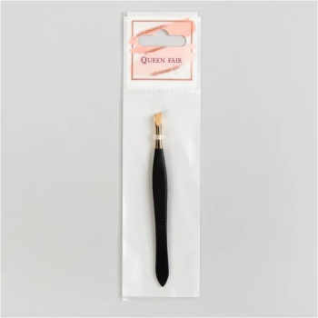 Пинцет №1 скошенный узкий 8,5см серебр пакет QF