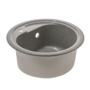 Мойка из искусственного камня AGATA AG1C3, 450х190 мм, круглая, серый, глянцевая