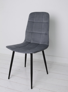 Кресло РУБИ - ЛАЙТ, велюр КОНФЕТТИ БЛЮ СТОУН+металл.каркас ДИАМЕТР трубы 25 мм БЕЛЫЙ *4