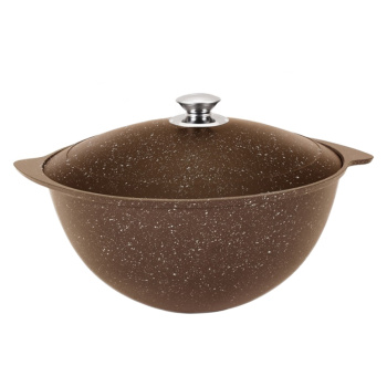 Казан алюм.а/приг.литой Kukmara "Мраморная" кофейн. 6,0л Металл.кр., d дна125мм кмк65а (Кукмор) *1/2 Казан алюм.а/приг.литой Kukmara "Мраморная" кофейн. 6,0л Металл.кр., d дна125мм кмк65а (Кукмор) *1/2