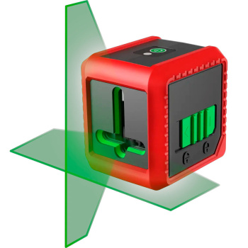Нивелир лазерный диапазон 10м точность±0,5мм луч зеленый 2шт батареяААА+штати аналогКЮ113 CONDTROL*1